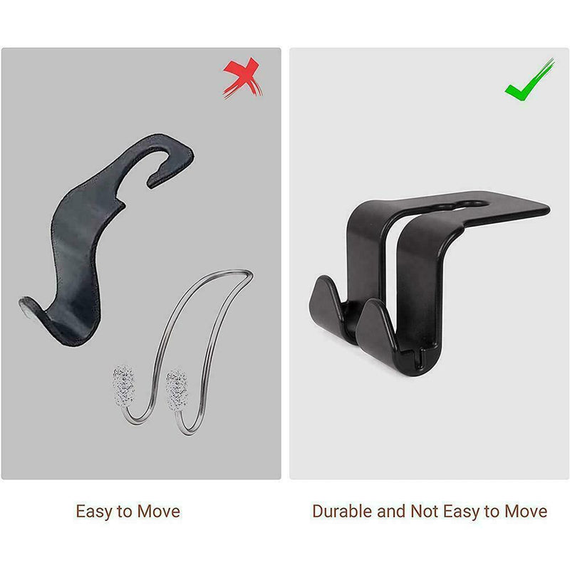 Plastic Car Back Seat Bag Handbag Hooks Storage Groceries Hanger Headrest T2Y0