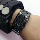 Lovers Steel Blue Luminous LED Electronic Display Watch (Black)(Men) Newly