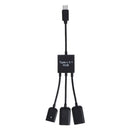 2 x USB-A/F + Micro USB Female to Micro USB Male Extender Cable OTG Hub