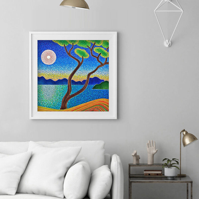 Diamond Painting 5D DIY Tree by the lake Full Special Drill Rhinestone Newly