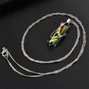 For Women Men Crystal Necklace Rainbow Stone Tree Pendant Amethyst Pendant