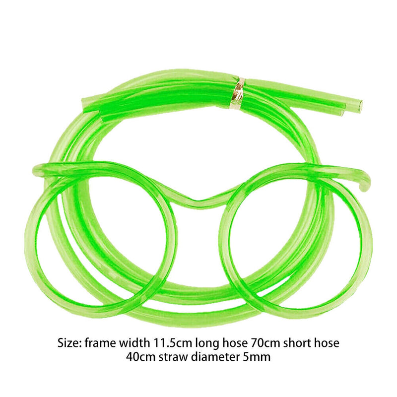 Novelty Eyeglasses Drinking Straw for Kids Birthday Party Supplies (Green) Newly