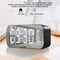 Bluetooth-Compatible Speaker Wireless Desk HiFi Music Alarm Clock (Black)