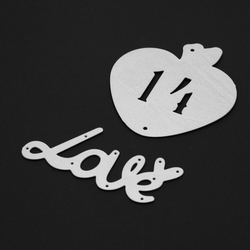 2pcs Love Heart Metal Cutting Die Stencil DIY Scrapbooking Album Embossing-16087