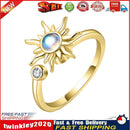 Anti Stress Rings Adjustable Opening Rotatable Jewelry Sun Flower (Golden) Newly