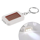 Mini Portable Solar 3 LED Light Keychain Camping Torch Flashlight (White)