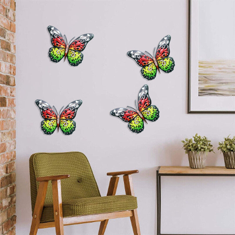 16.5cm Metal Butterfly Wall Hanging Sculptures Outdoor Butterfly Insect Decor