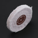 White Cotton Lint Cloth Wood Metal Mirror Polishing Buffing Wheel(100mm) Newly