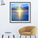 5D DIY Diamond Painting Lake Sunrise Full Drill Rhinestone Mosaic Art Picture