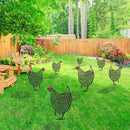 Acrylic Hollow Chicken Ornaments Backyard Lawn Stakes Yard Art Decor (C) Newly