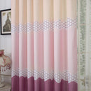 2PCS Wide Strip Shading Curtain Bedroom Semi Blackout Purdah(Purple)