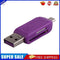 2 In 1 Dual USB Plug OTG SD TF Card Reader For Smartphone Computer Purple