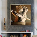 Intimate Cats 5D Diamond Painting Embroidery DIY Cross Stitch Home Decor Newly