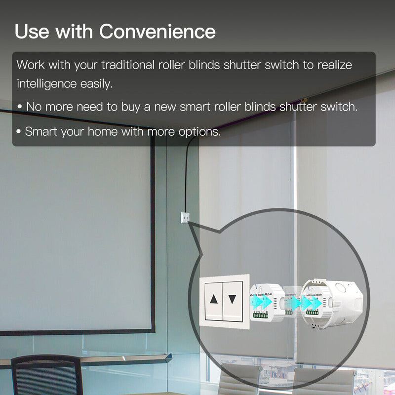 Tuya RF Roller Shutter Blinds Motor WiFi Curtain Switch Module with Remote Newly