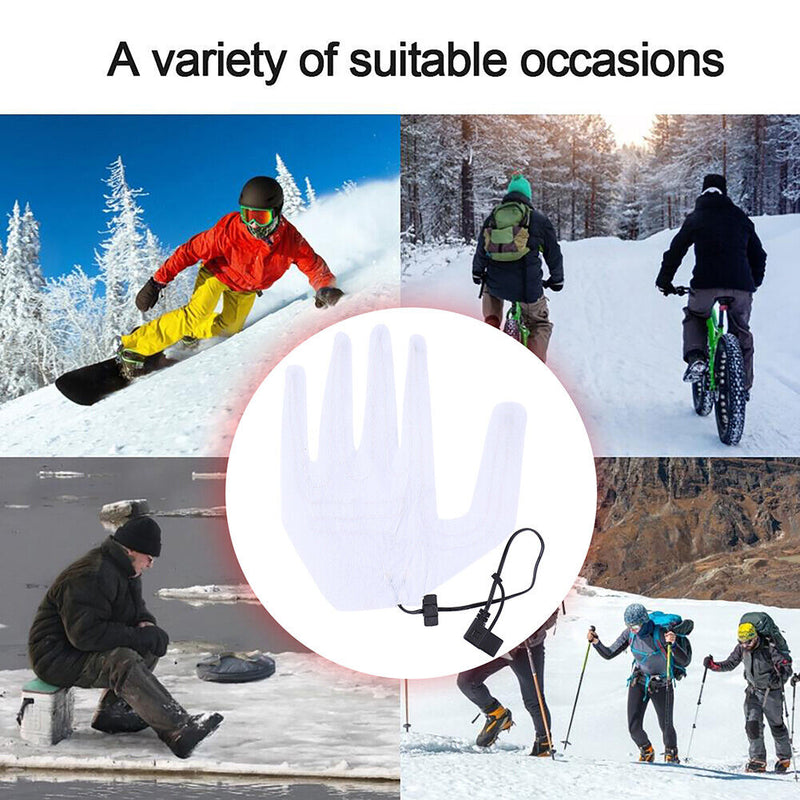 Heated Five-Finger Gloves Sheet Outdoor Cycling Hand Warmer Pad (No Switch)