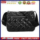 Women Fashion Nylon Embroidery Thread Crossbody Bag Winter Solid Color Handbag