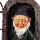 Outdoor Ornament Yard Wall Art Elf Tree Sculpture Window Dwarf Statue Gnome