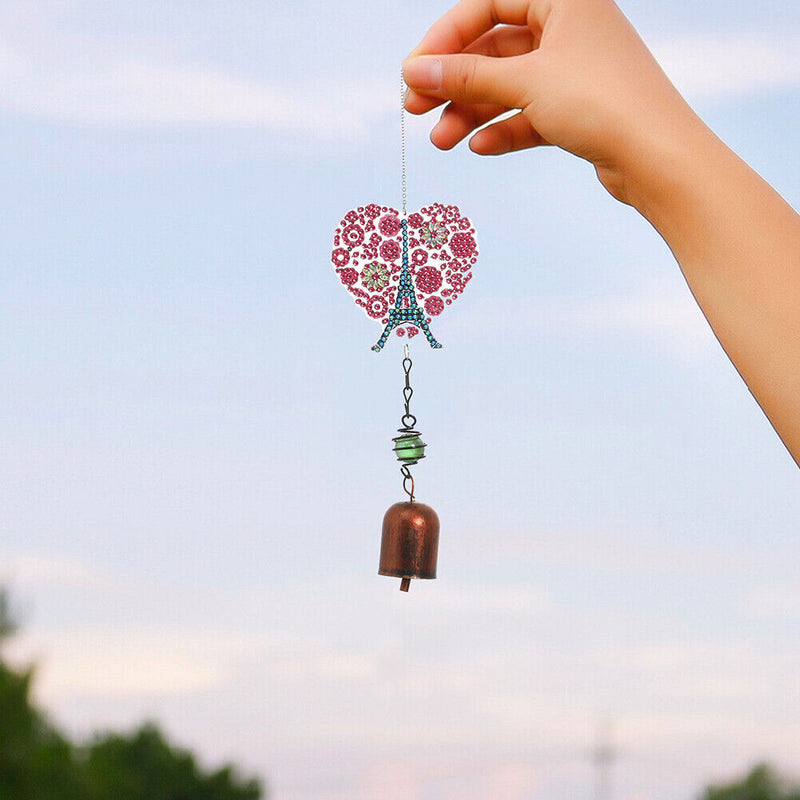 5D Iron Tower Diamond Painting Wind Chime Pendant Mosaic Kit Decor (DZ3065)