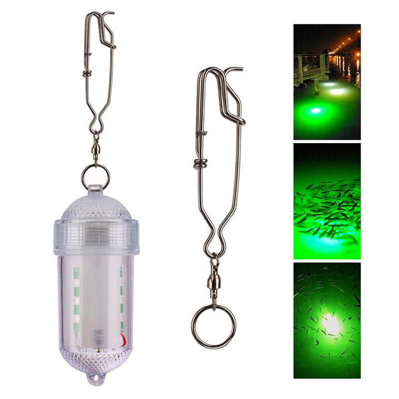 Underwater LED Fishing Attracting Lamp Luminous Lure Bait Light (Green) Newly