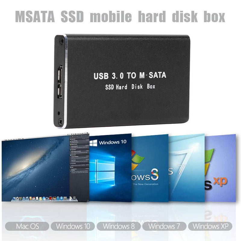 Mini USB 3.0 to mSATA Adapter Hard Drive Enclosure External Hard Drive SSD Case