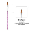 Crystal Handle Nail Painting Pen Carving Brushes Nail Art Brush Crystal Handle