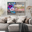 5D Diamond Painting DIY Flower Letter Full Round Drill Mosaic Art Picture Wall