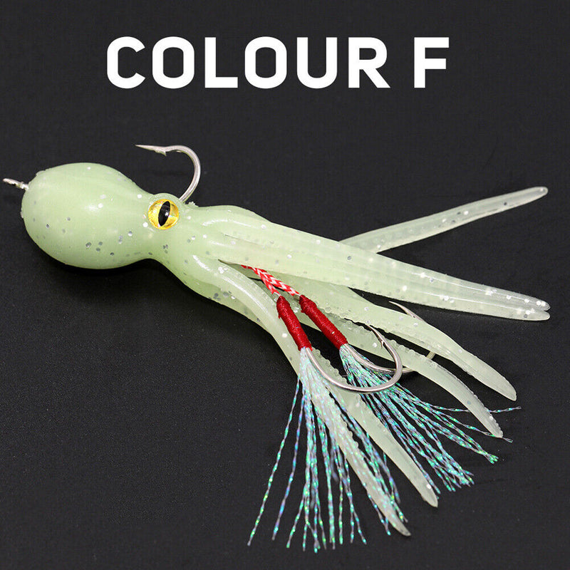 5pcs 11cm 22g Octopus Soft Fishing Lures Jig Hooks Artificial Bait (Mixed)