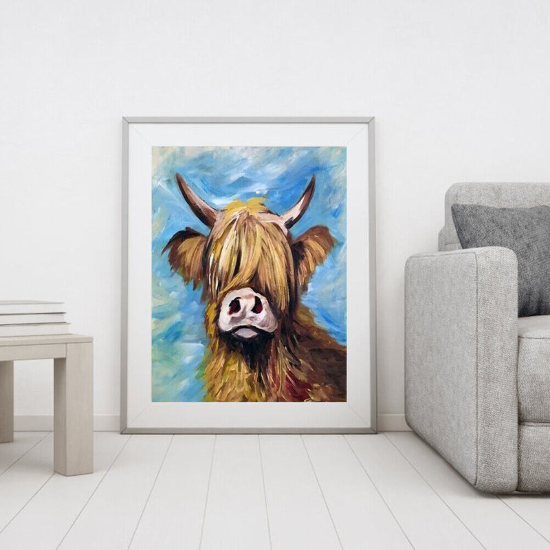 Yak Frameless Picture Oil Paint By Numbers Hand Painted Picture for Bedroom