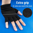 slip Warm Gloves Winter Thermal Fingerless Stretch Gloves Half Finger Mitten