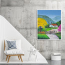 Paint By Numbers DIY Mountain Hut Hand Painted Canvas Picture Home Wall Decor