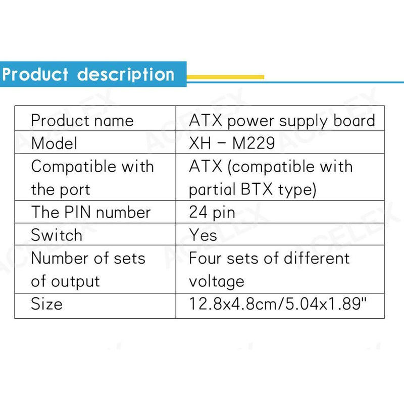 Desktop PC Chassis Test Module Power Adapter ATX Transfer Board XH-M229