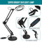 with Base& Clamp LED Lamp Black Desk Light Magnifier Magnifying Glass 10X