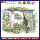 Partial Embroidery Scene 2-Strand 14CT Printed Fabric Cross Stitch Needlework
