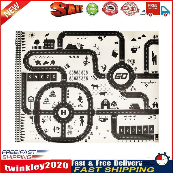 Baby Crawling Mat Cartoon Play Mat for Children Game Pad (130x100cm) Newly