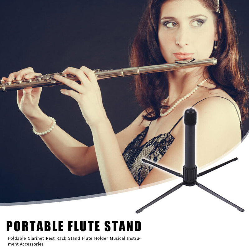 Flute Stand Portable Foldable Clarinet Rest Rack Holder Musical Instrument Parts