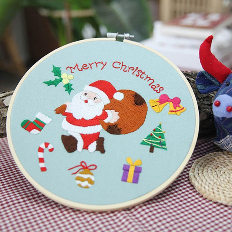 DIY Crafts Embroidery Hoop Flower Embroidery Cross Stitch Kit Needle Punch
