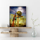 Helmet on Cross Oil Paint By Numbers Kits DIY Canvas Wall Art Picture Home