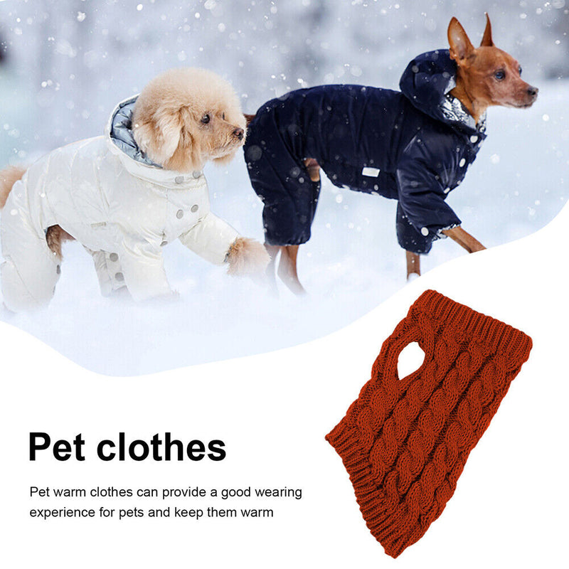 #A Knitted Cats Sweater Breathable Puppy Leisure Warm Clothing Elastic Pet Suppl