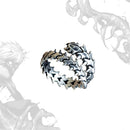 Metal Coiled Bone Hip Hop Open Rings Centipede Ring Hip Hop Punk Style