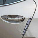 4pcs Car Door Edge Guard Strip Anti-collision Side Mirror Protector (Grey)