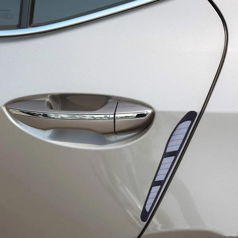4pcs Car Door Edge Guard Strip Anti-collision Side Mirror Protector (Grey)