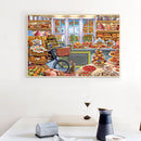 Diamond Drill Painting Kit 5D DIY Round Full Rhinestone Warm Desserts Shop Craft