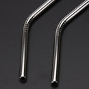 4pcs Metal Stainless Steel Drinking Straws + 1pc Cleaner Brushes