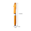 4 in 1 Folding Light Pen Mobile Phone Stand Touch Screen Tool (Orange)