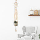 Handmade Flower Pot Net Bag Rope Braided Plant Hanging Basketball Hanger for Garden