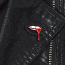 Sexy Black Lips Enamel Brooches Pins Lapel Badges Jewelry Gift for Women Men