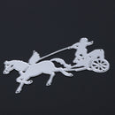 Unique Horse Pattern Metal Punching DIY CO2 Steel Stencil Running Transported