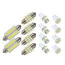 Dome Door Trunk License Plate Lamp Combo LED Inside Bulb Kit Car Interior Light