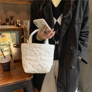 Women Contrast Color Shoulder Bag Lady Stitching Small Shopping Underarm Bag