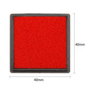 Fingerprint Square Stamp Inkpad for DIY Scrapbook Card Making Craft (Red)